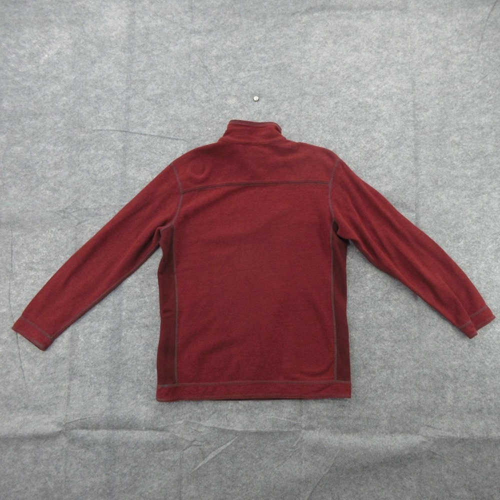 Tommy Bahama Jeans Sweater Mens Medium Red Quarter Zip Pullover 124-TD2786 - Picture 2 of 12